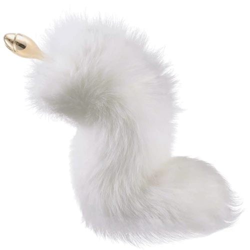 Анальная пробка LOCKINK Sevanda White Fox-Tail Anal Rose-shape Plug: Особенности С хвостиком