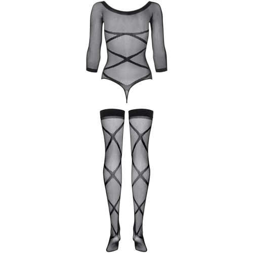 Бодістокінг Obsessive Bodystocking G320 black S/M/L: Застосування На тело