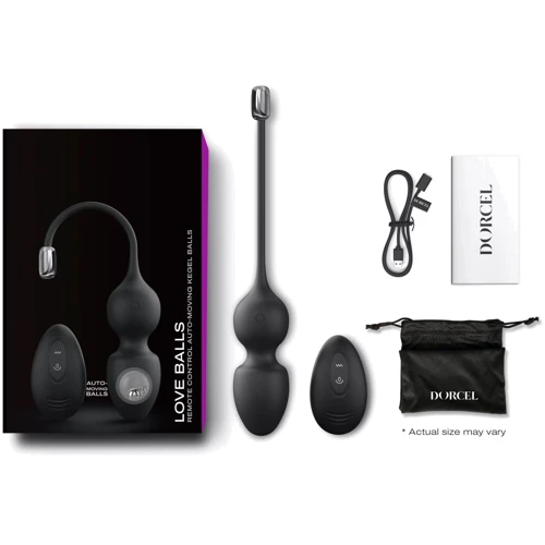 Вагинальные шарики Dorcel LOVE BALLS BLACK: Особенности Соединены между собой