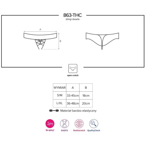 Стринги Obsessive 863-THO-3, S/M фото 4