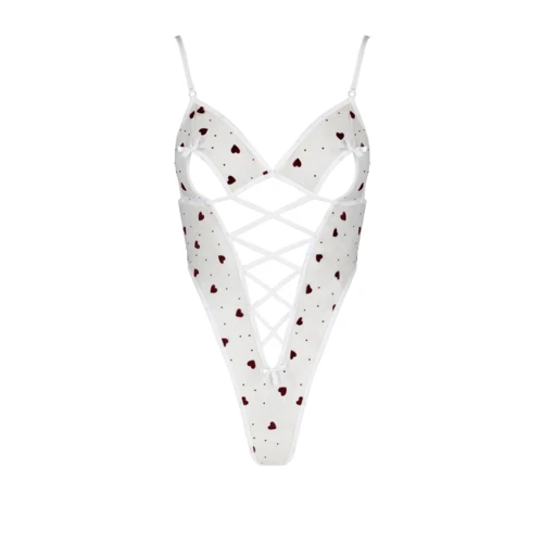 Эротическое боди Passion LOVELIA BODY white XXL/XXXL: Материал Полиэстер