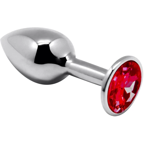 Металлическая анальная пробка с кристаллом Alive Mini Metal Butt Plug Red M