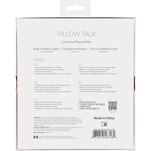 Розкішні вагінальні кульки PILLOW TALK - Frisky Pink з кристалом Сваровські фото 9