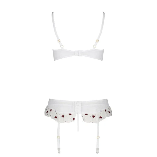 Эротический комплект Passion LOVELIA SET white XXL/XXXL: Декор Рюши