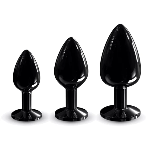 Металева анальна пробка із кристалом Dorcel - Diamond Plug Black S: Матеріал Медицинский металл