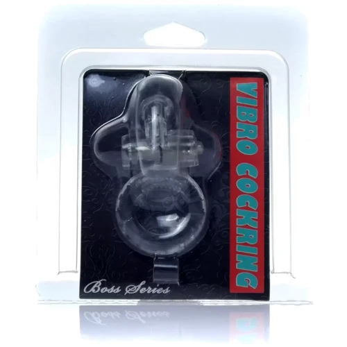 Ерекційне вібро кільце BOSS Rabbit Vibro Cock Ring Clear, BS6700049: Виробник BOSS of TOYS