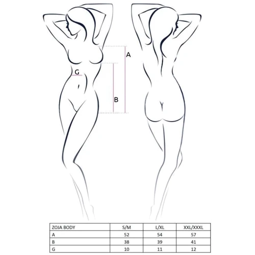 Боди со шнуровкой Passion ZOJA BODY black L/XL: Вид Боди