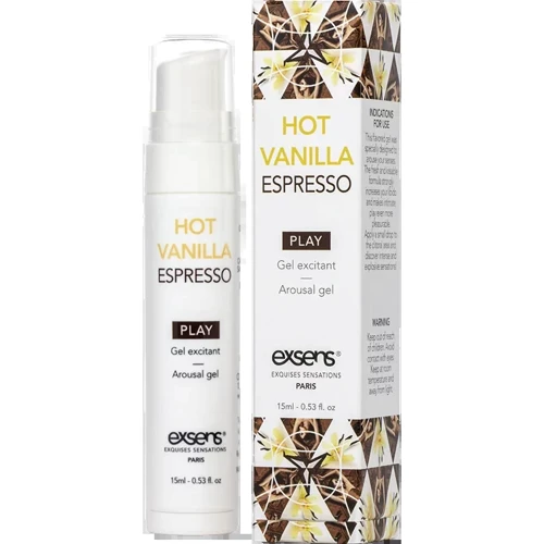 Розпродаж! Стимулюючий гель EXSENS Kissable Hot Vanilla Espresso 15мл (термін придатності 02.2021)