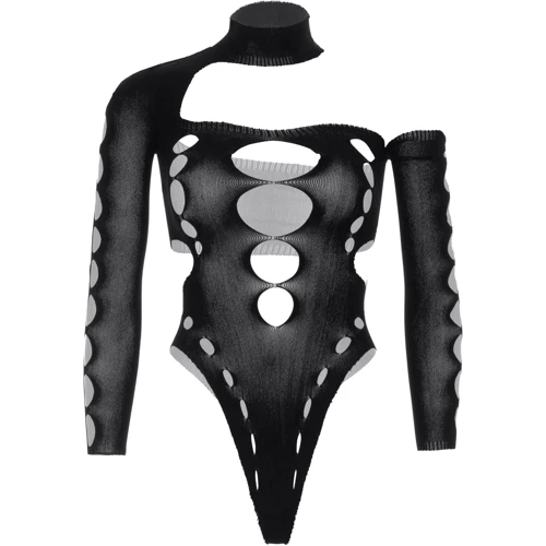 Боді Leg Avenue Seamless thong back bodysuit Black One Size: Застосування На тело