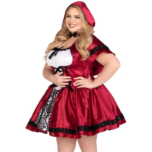 Костюм красной шапочки Leg Avenue Gothic Red Riding Hood 3X-4X: Материал Полиэстер