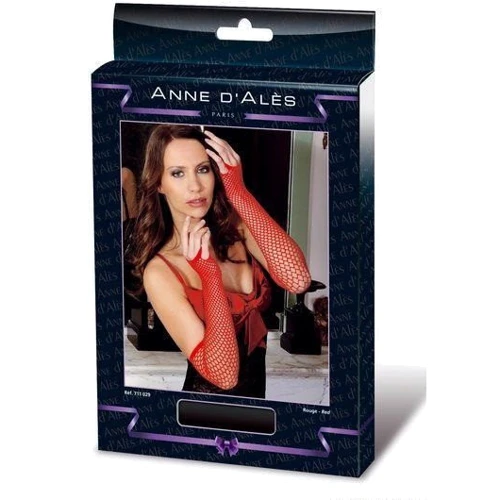 Митенки сетка Anne De Ales Red
