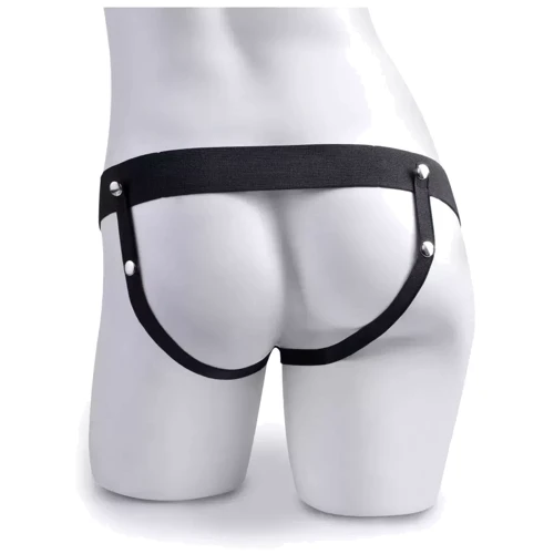 Fetish Fantasy 6 Hollow Rechargeable Strap-on with Balls - полый вибрострапон на трусиках с пультом ДУ, 17,5х5 см: Для кого Унисекс