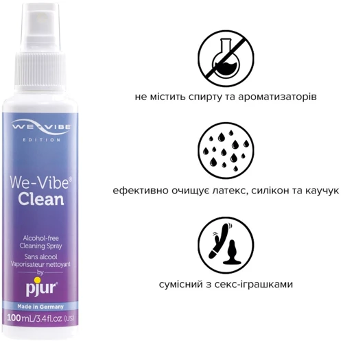 Антибактериальный спрей pjur We-Vibe Clean 100 мл без спирта и ароматизаторов фото 2