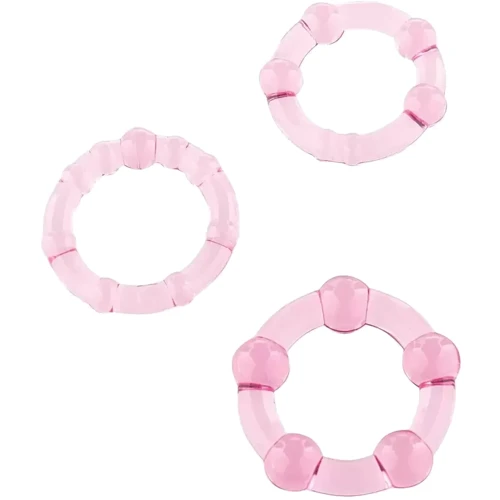 Набор из 3 шт эрекционных колец STAY HARD - Three Rings Pink, 3000004691: Производитель Toy Joy