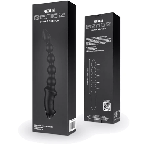 Анальный вибратор-бусы Nexus BENDZ Bendable Vibrator Probe Edition, эффект памяти формы: Тип Анальные цепочки, бусы