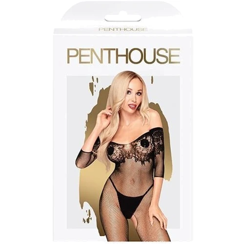 Бодистокинг с имитацией лифа Penthouse - High Profile Black XL: Вид Бодистокинг