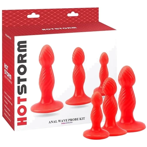 Набор анальных стимуляторов Chisa Anal Wave Probe Kit Red, 291206