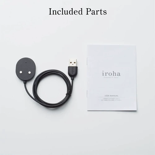 Мини-вибратор IROHA SAKURA, раздвоенный кончик, 5 режимов, перезаряжаемый: Тип управления Кнопочное