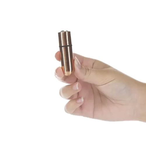 Вібропуля PowerBullet - First-Class Bullet 2.5" з Key Chain Pouch, Rose Gold: Довжина, см 6.35