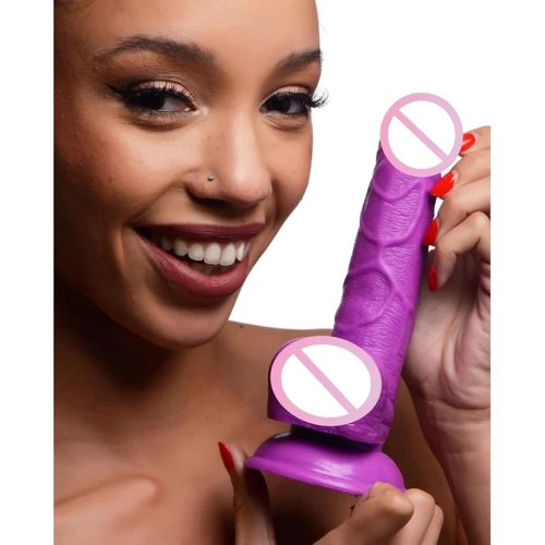 Фаллоимитатор Pop Peckers 6.5" Dildo With Balls Purple: Тип Классические дилдо