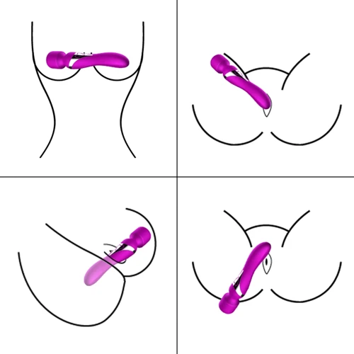 Универсальный вибромассажер Foxshow Silicone Dual Massager Purple: Назначение Клиторальные