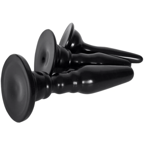 Набір анальних пробок Doc Johnson Williams Anal Trainer Kit, чорний: Матеріал силікон