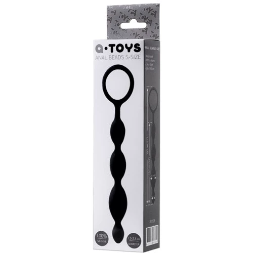 Анальний ланцюжок Toyfa A-Toys Anal Beads S-Seiz, чорний: Матеріал Силикон