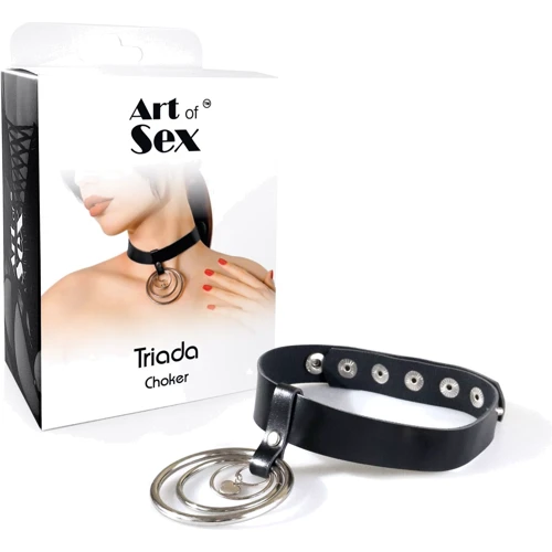 Чокер из натуральной кожи Art of Sex - Triada, черный: Для кого Унисекс