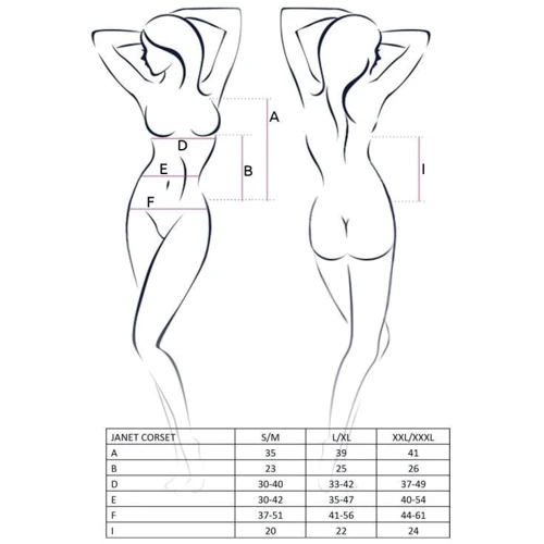 Прозорий корсет Passion JOLENE CORSET black S / M: Для кого Для жінок