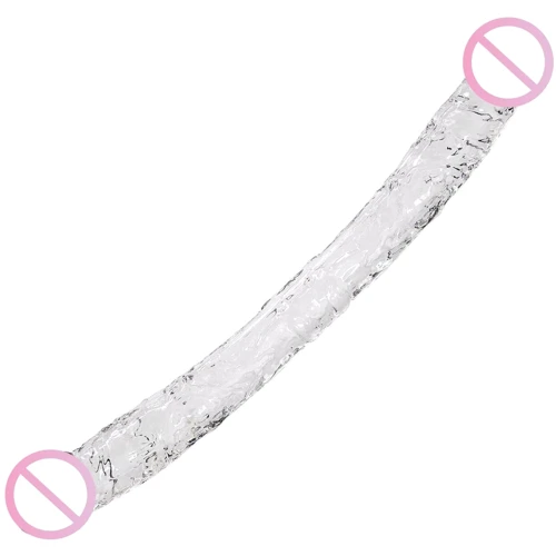 Прозрачный двусторонний фаллоимитатор Alive Supreme Jelly Dildo