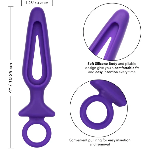 Анальна пробка Pipdream Silicone Groove Probe, 10,25х3,25 см, фіолетовий: Для кого унісекс