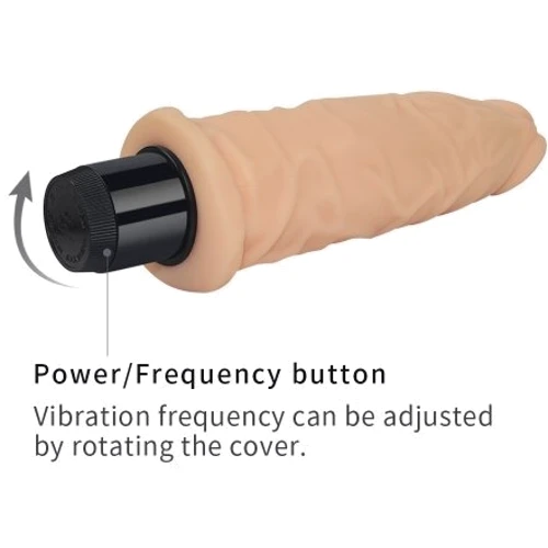 Реалістичний вібратор LoveToy Real Feel Cyberskin Vibrator 3 Flesh 8,5": Тип управління Поворотний реле