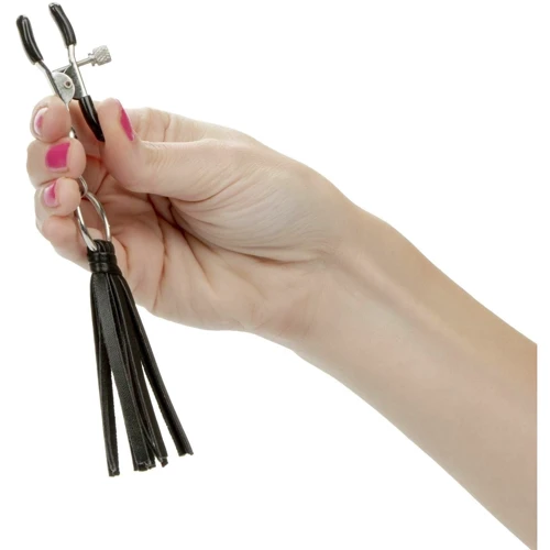 CalExotics Playful Tassels Nipple Clamps зажимы для сосков с кисточками, черный: Для кого Для женщин