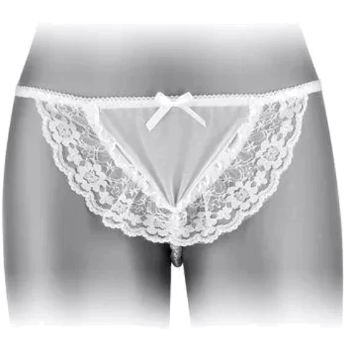 Трусики-стринги с жемчужной ниткой Fashion Secret KATIA White
