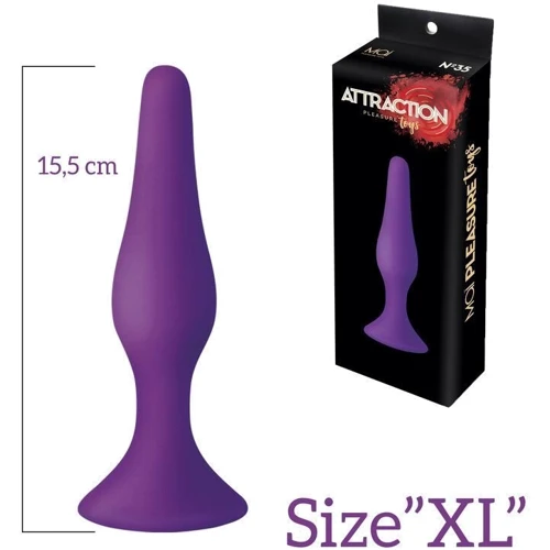 Анальная пробка на присоске MAI Attraction Toys №35 Purple: Тип Анальные пробки