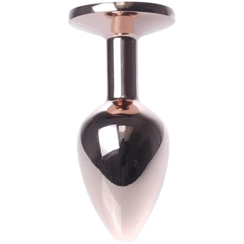 Анальная пробка с кристаллом BOSS of TOYS Boss Series - Jewellery Red Gold PLUG Clear S, BS6400112: Наличие вибрации Нет