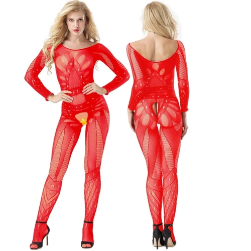 Бодистокинг NDS 8812 One Size Red (23881): Фактура Сетка