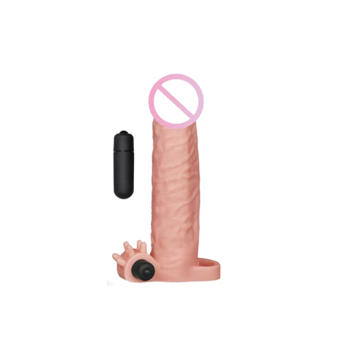 Насадка с вибрацией LoveToy Pleasure X-Tender Vibrating Penis Sleeve Flesh Add 2", Flesh