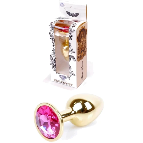 Анальная пробка BOSS of TOYS Boss Series - Jewellery Gold PLUG Pink S (BS6400017)