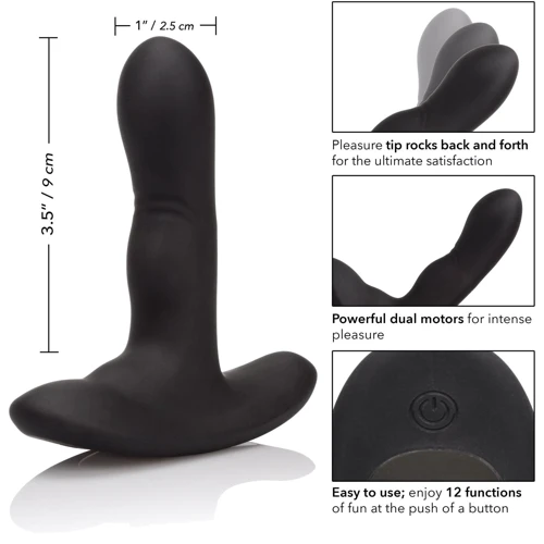 California Exotic Wireless Rocking Probe массажер простаты с дистанционным управлением, 9x2.5 см: Материал Силикон