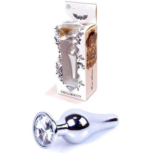 Анальная пробка BOSS of TOYS Boss Series - Jewellery Silver BUTT PLUG Clear (BS6400075)