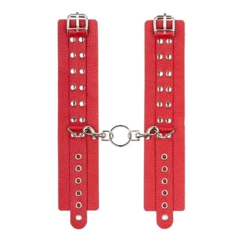 Наручники Leather Rastraints Hand Cuffs, Red: Виробник sLash