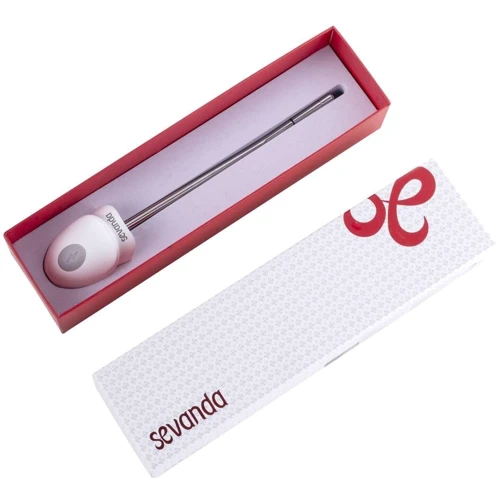 Уретральный зонд LOCKINK Sevanda Vibrating & E-stim Metal Urethral Sounding - White фото 9