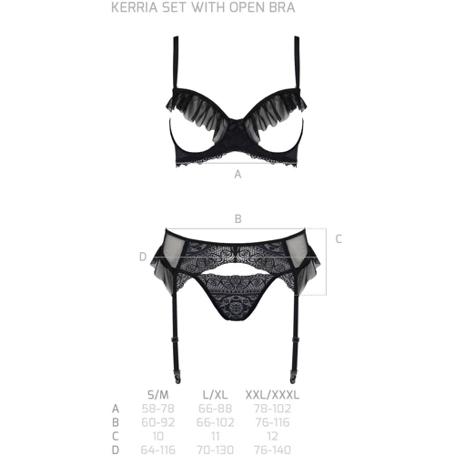 Комплект ECO Passion KERRIA SET WITH OPEN BRA black S/M: Для кого Для женщин