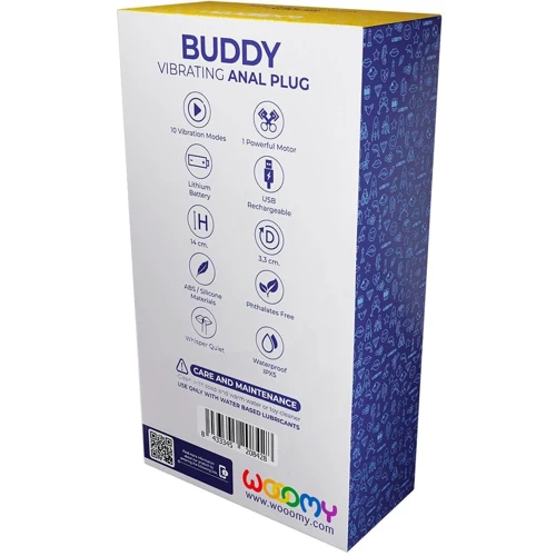 Анальный вибростимулятор Wooomy Buddy: Наличие вибрации Есть