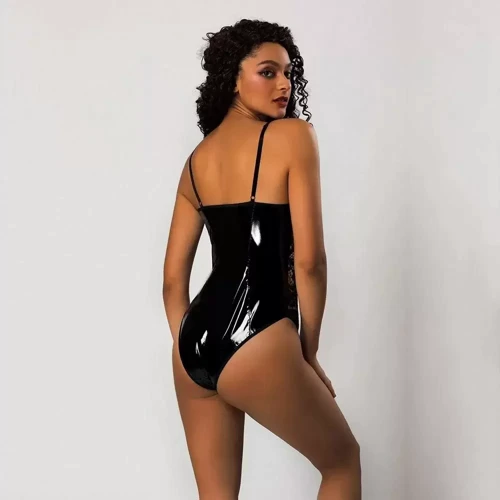 Эротический лаковый боди S/M: Вид Боди