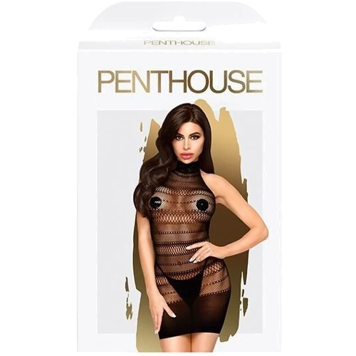 Мини-платье сетка с горлом Penthouse - Epic Night Black XL: Для кого Для женщин