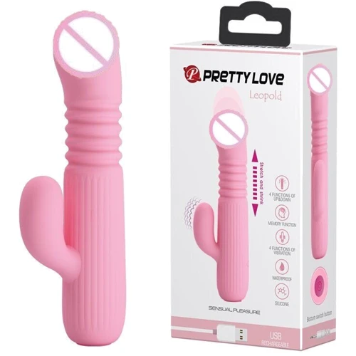 Вибромассажер с поступательным движением Pretty Love - Leopold, BI-014593-1