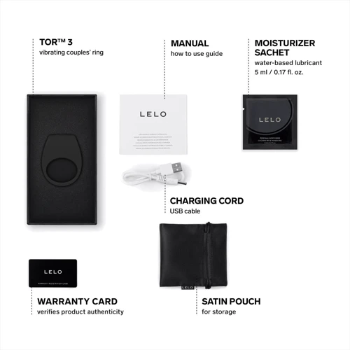 Эрекционное кольцо с вибрацией LELO Tor 3 Black фото 4