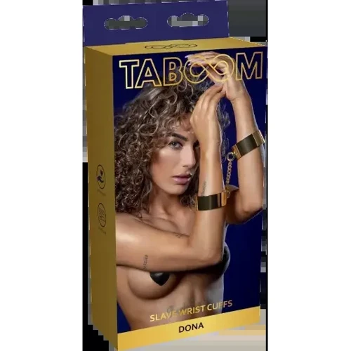 Наручники металлические Taboom Slave Wrist Cuffs (золотой) фото 6